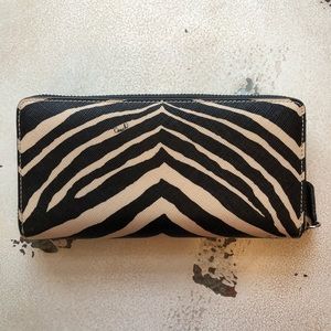 Zebra Patterned Coach Wallet